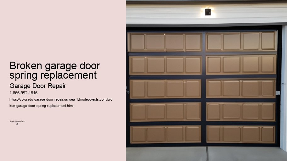 Broken garage door spring replacement