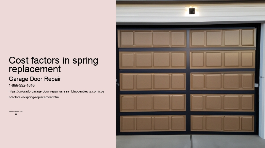 Cost factors in spring replacement