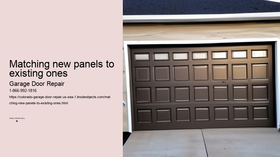 Matching new panels to existing ones
