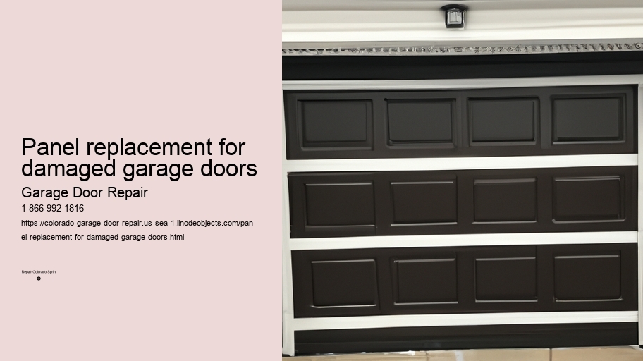Panel replacement for damaged garage doors