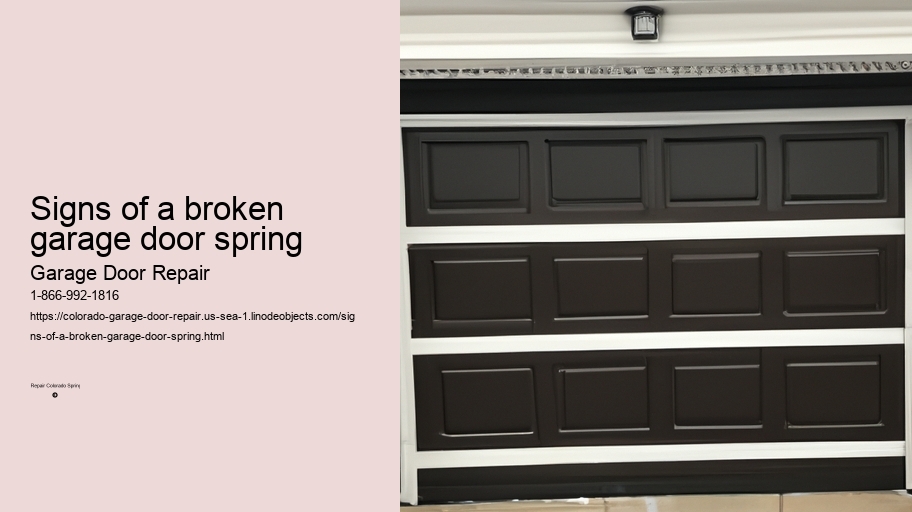 Signs of a broken garage door spring