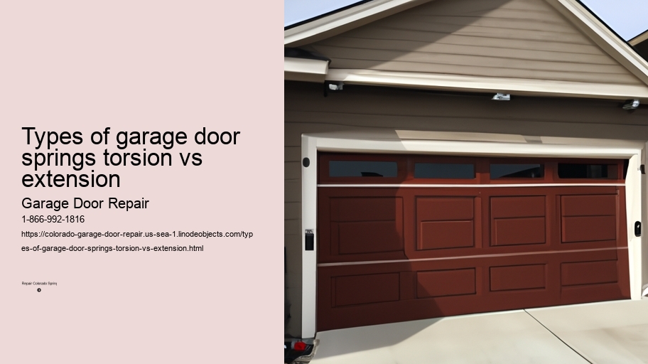 Types of garage door springs torsion vs extension